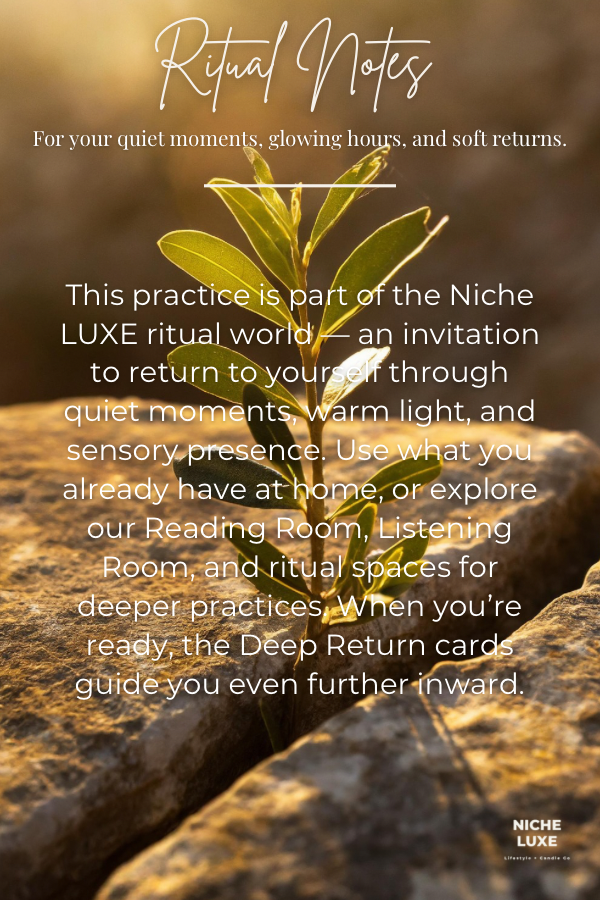 A Soft Return Ritual | Light Practice Card