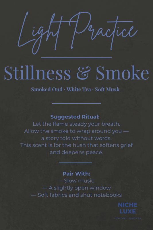 Stillness & Smoke — Light Practice Ritual Card