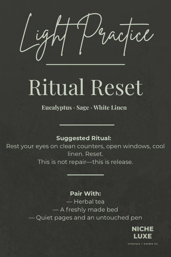 Ritual Reset — Light Practice Ritual Card