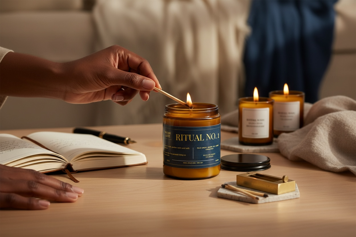 Signature Scented Candle | 8 oz Amber jar