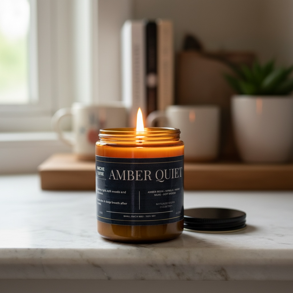 Signature Scented Candle | 8 oz Amber jar